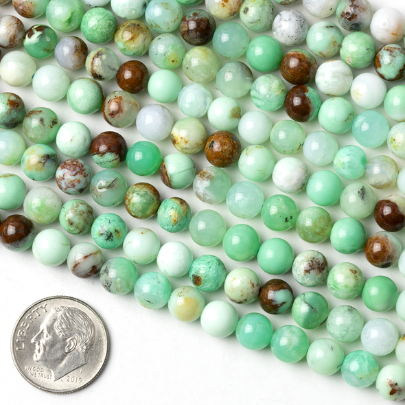 Chrysophrase 6mm Round Beads - 15 inch strand