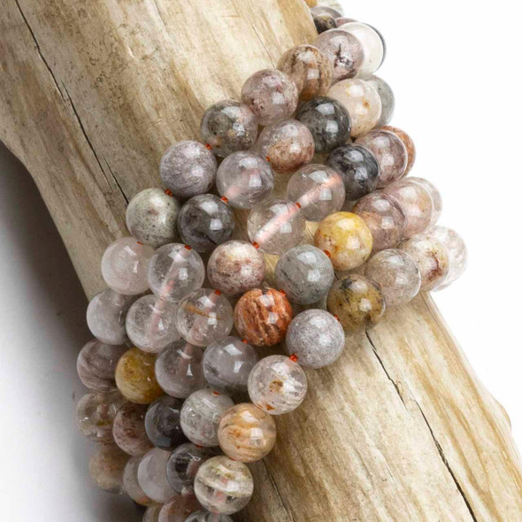 Cherry Tree Beads Thousand Layer Quartz 8mm Round Beads - 15 inch strand 
