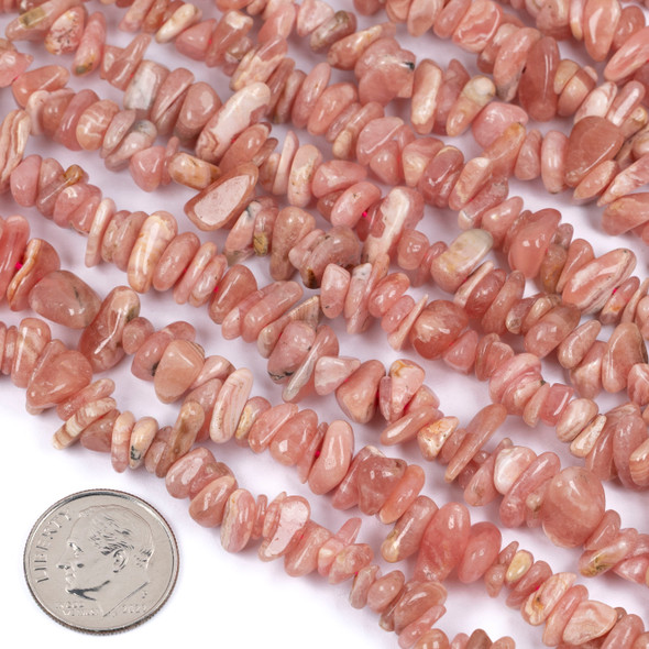 Pink Rhodochrosite 5-8mm Chip Beads - 15 inch strand