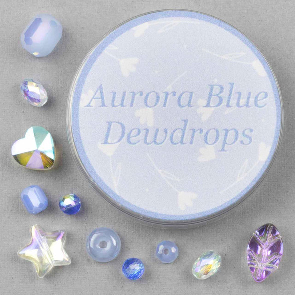 Cherry Tree Beads Aurora Blue Dew Drops Crystal Bead Designer Collection 