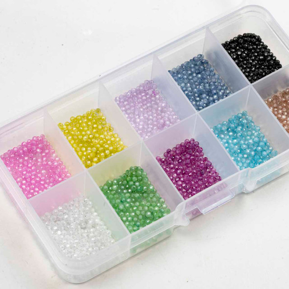 Cherry Tree Beads Cubic Zirconia 2mm Faceted Round Designer Collection Box