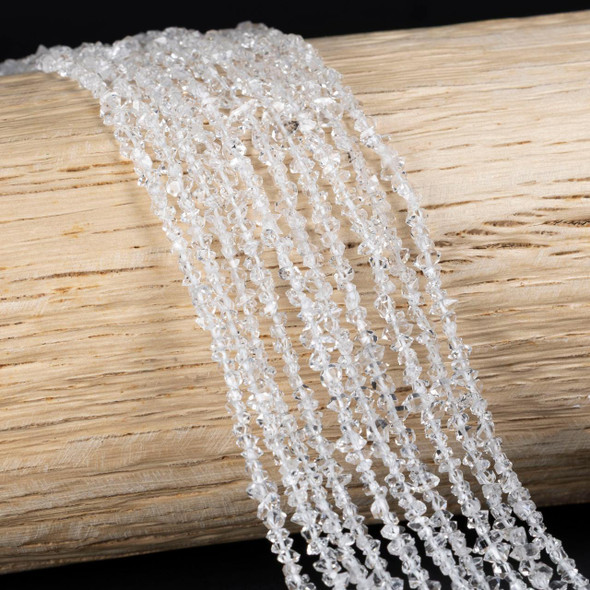 Cherry Tree Beads Herkimer Diamond 2x3-3x5mm Clear Chip Beads - 8 inch strand 