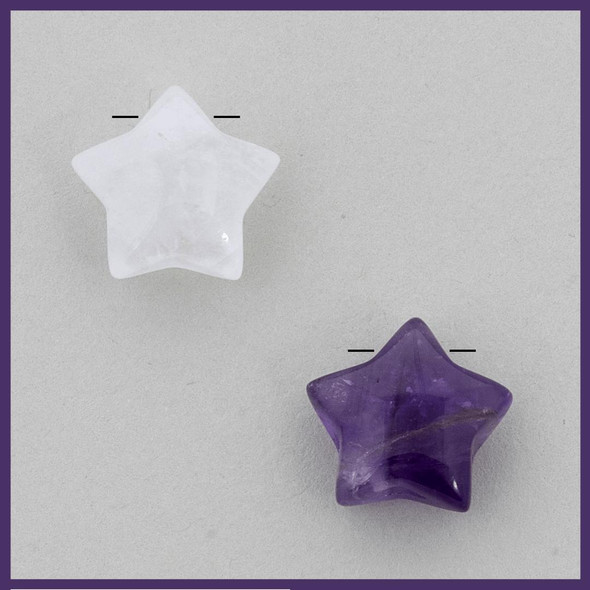 Cherry Tree Beads Gemstone 15mm Top Drilled Star Drop Pendants - 1 per bag