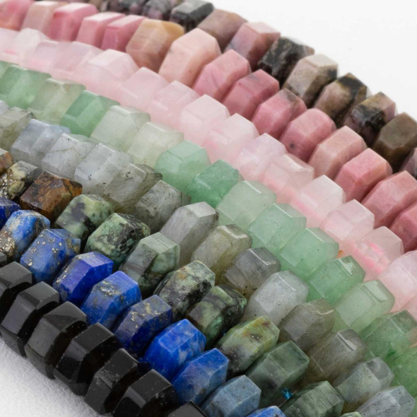 Cherry Tree Beads Gemstone 3x6mm Hexagonal Heishi Beads - 15 inch strand 