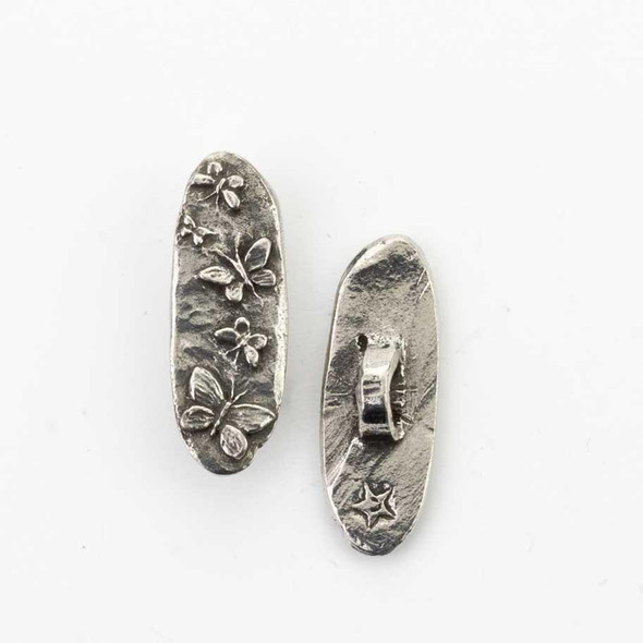  Green Girl Studios Pewter 10x28mm Butterfly Button- 1 per bag 