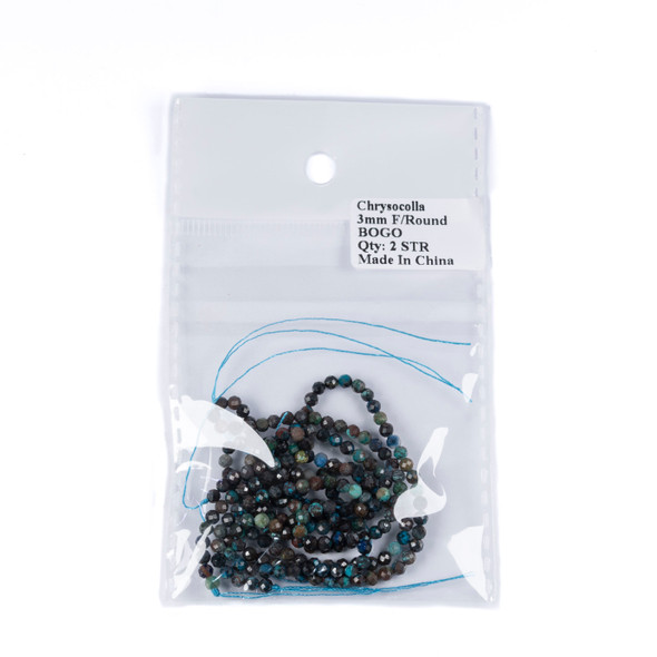 Chrysocolla faceted rounds for DIY necklaces.