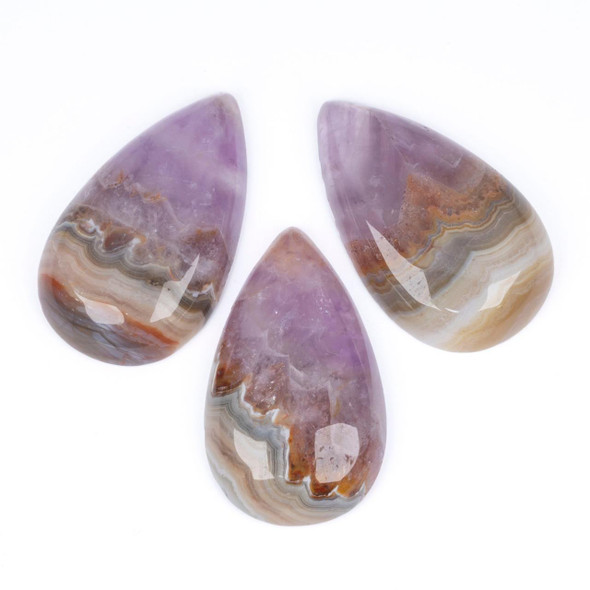 Cherry Tree Beads Amethyst Agate 25x42mm Teardrop Cabochon - 1 per bag 
