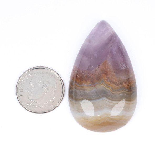 Cherry Tree Beads Amethyst Agate 25x42mm Teardrop Cabochon - 1 per bag 
