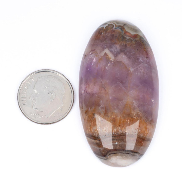 Cherry Tree Beads Amethyst Agate 26x48mm Oval Cabochon - 1 per bag 