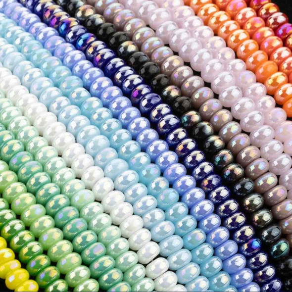 Cherry Tree Beads Mystic Glass 2x4mm Rondelle Beads - 8 inch strand 