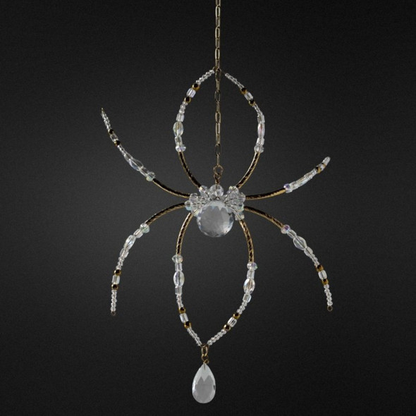 Crystal Spider Hanging Kit for Halloween.
