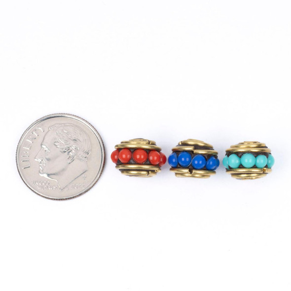 Cherry Tree Beads Tibetan Brass 7x10mm Rondelle Beads - 2 per bag 