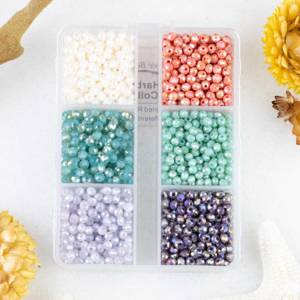Cherry Tree Beads Morning Harbor Crystal 2x3mm Faceted Rondelle Mini Designer Collection Box 