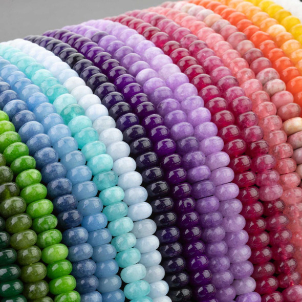 Cherry Tree Beads Dyed Jade 5x8mm Rondelle Beads - 15 inch strand 