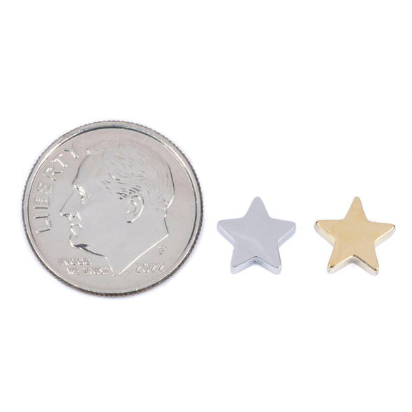 Cherry Tree Beads 304 Stainless Steel 7mm Top Drilled Star Beads - 2 per bag 