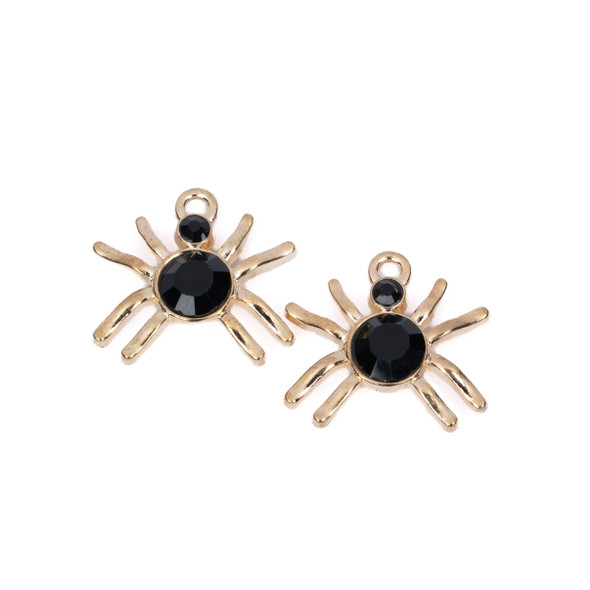 Crystal Spider Charms for Halloween DIYs.