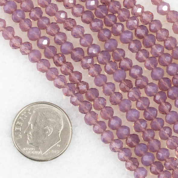 Cherry Tree Beads Crystal 3x4mm Purple Thistle Faceted Rondelle Beads  - 15 inch strand 