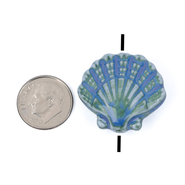 ceramic shell beads for beachy DIY projects.