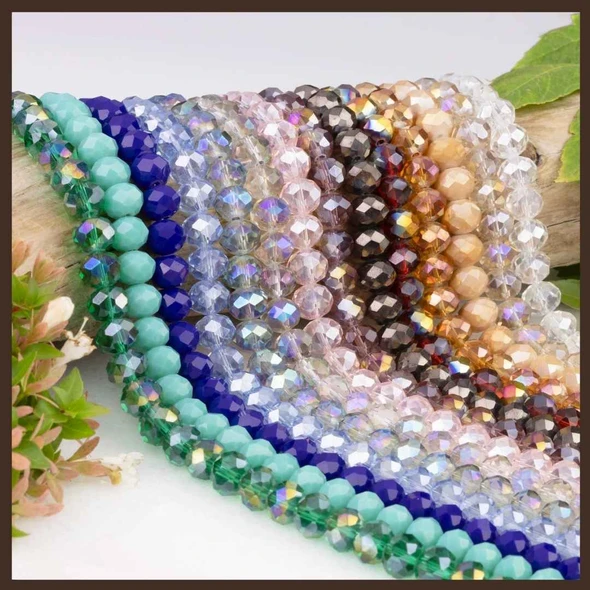 Cherry Tree Beads Crystal 8x10mm Faceted Rondelle Beads  - 15 inch strand 