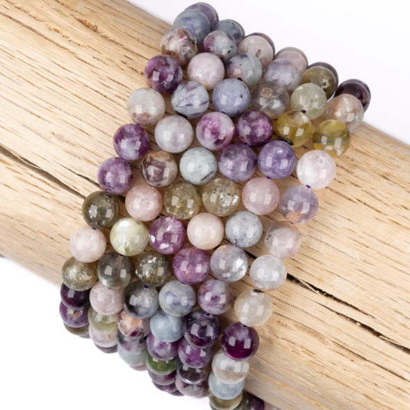 Cherry Tree Beads Rainbow Mica 8mm Round Beads - 15 inch strand 
