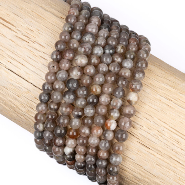 Cherry Tree Beads Black Sunstone 6mm Round Beads - 15 inch strand 