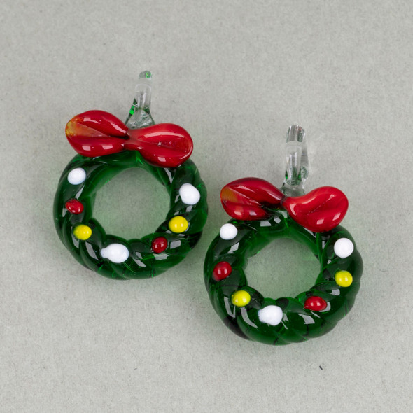 Glass wreath pendant for Christmas DIYs.