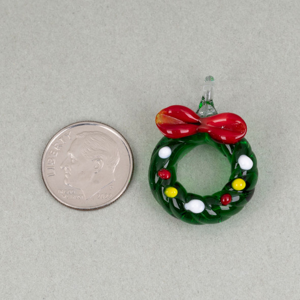 Handmade lampwork glass pendant