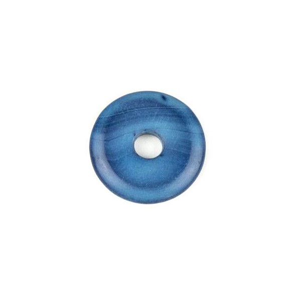 Light Blue Agate 29mm Donut Pendant - 1 per bag