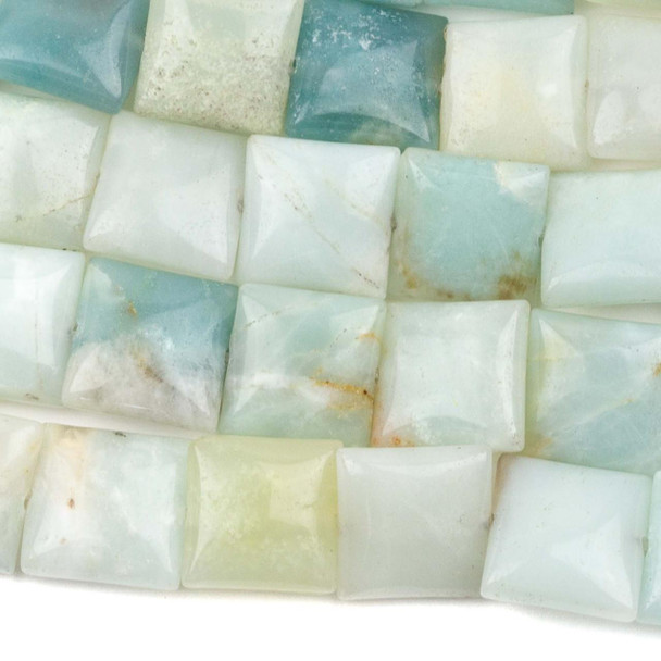 Cherry Tree Beads Multi-Color Amazonite Grade "C" 10mm Square Beads - approx. 8 inch strand, Set A 