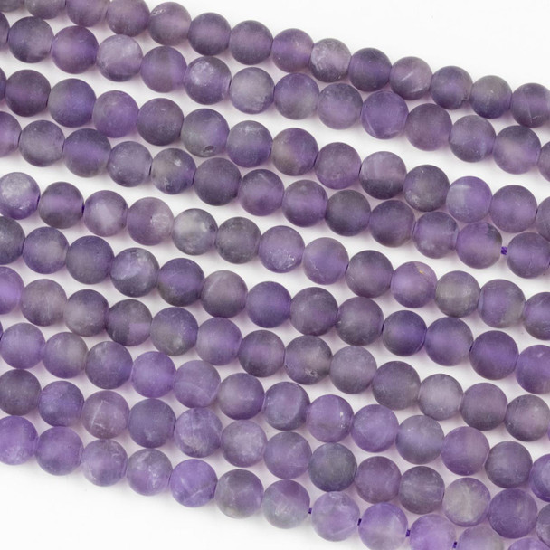 Cherry Tree Beads Matte Amethyst 6mm Round Beads - 14.5 inch strand 