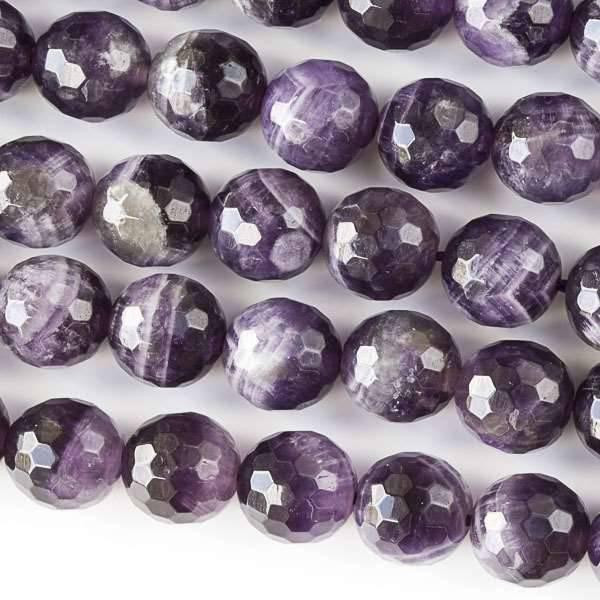 Cherry Tree Beads Amethyst Faceted 10mm Round - 8 inch strand 