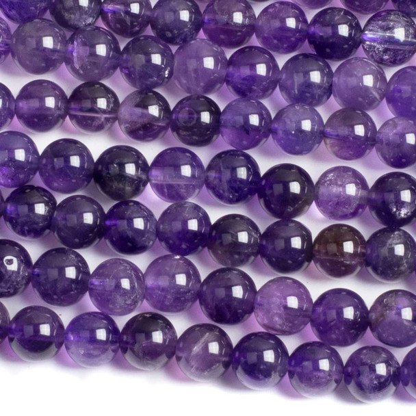 Cherry Tree Beads Amethyst 8mm Round Beads - approx. 8 inch strand, Set A 