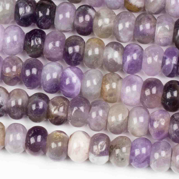 Amethyst 5x8mm Rondelle Beads - approx. 8 inch strand, Set A