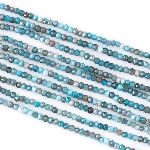 Apatite 2x3mm Faceted Rondelle Beads - 16 inch strand