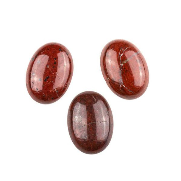 Apple Jasper 18x25mm Oval Cabochon - 1 per bag