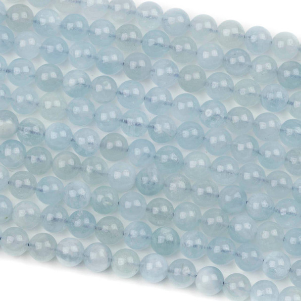 Cherry Tree Beads Aquamarine 6-6.5mm Round Beads - 15 inch strand 