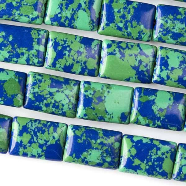 Cherry Tree Beads Synthetic Azurite 10x14mm Rectangle Beads - approx. 8 inch strand, Set A 
