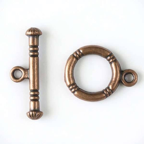 Vintage Copper Colored Pewter 12x16mm Nautical Toggle with a 6x20mm bar - 6 per bag - basea0161vc