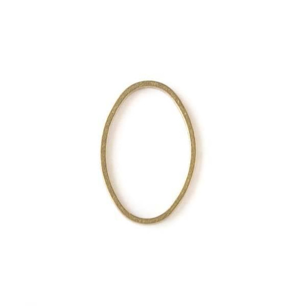 13x20mm oval brass links in both raw and coated finishes, ideal for use as connectors in handmade jewelry designs.