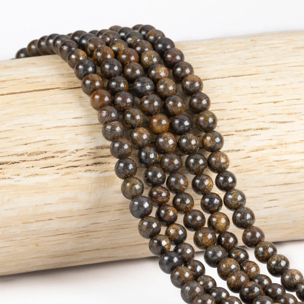 Cherry Tree Beads Bronzite 6mm Round Beads - 15 inch strand 