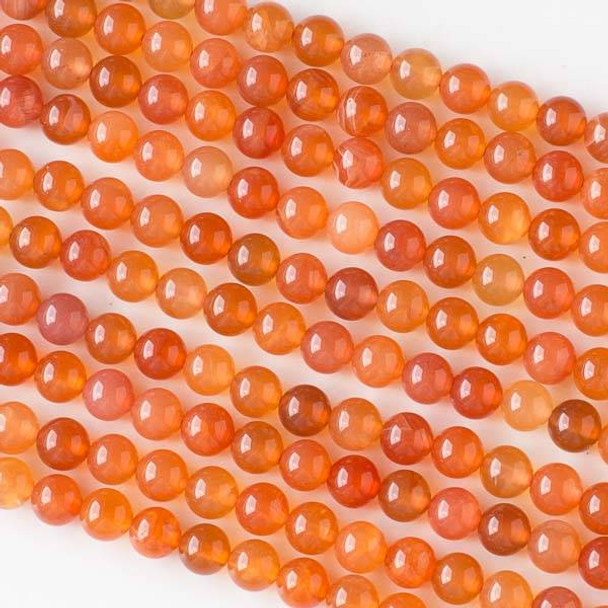 Carnelian 6mm Round Beads - 16 inch strand