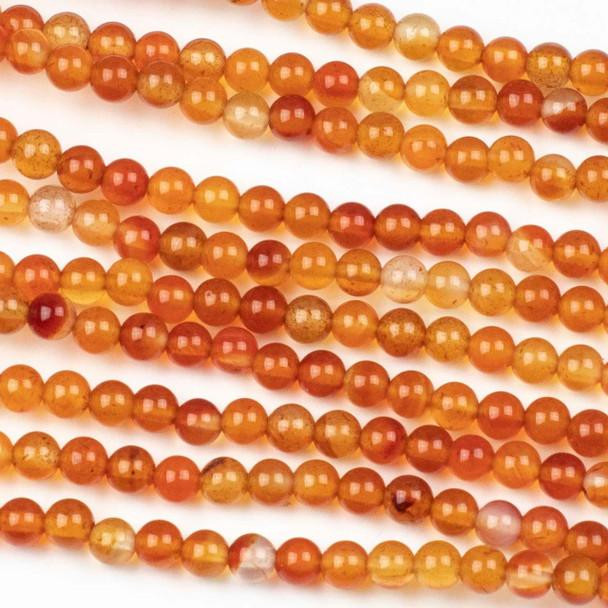 Cherry Tree Beads Carnelian 4mm Round Beads - 15 inch strand 
