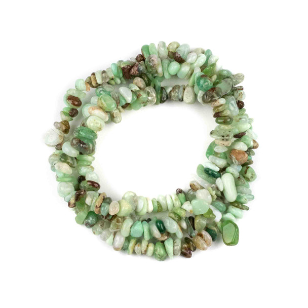 Chrysoprase 5-8mm Chip Beads - 34" circular strand