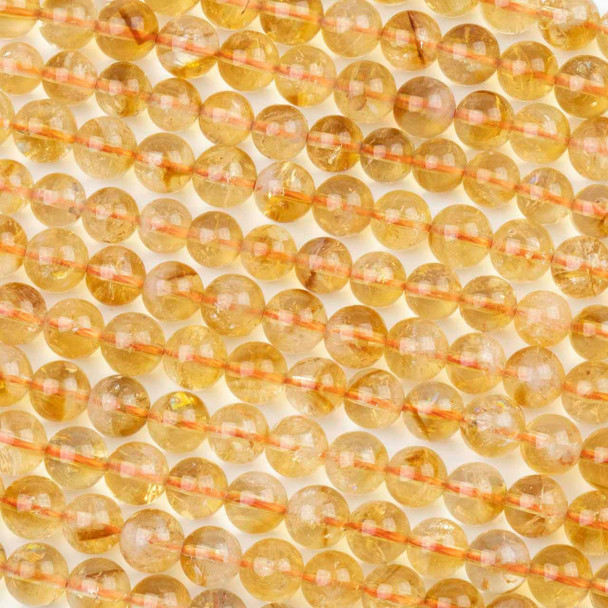 Cherry Tree Beads Citrine 6-6.8mm Round Beads - 15 inch strand 