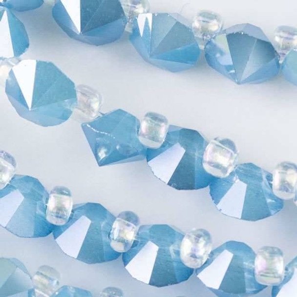 Chinese Crystal Rondelle Beads - Opaque Gem Silica, 2x3mm - 1 strand