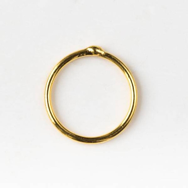 Gold Plated Brass 10mm Soldered Closed Jump Rings - 20 gauge - 100 per bag - CTB-20gclosrg10g