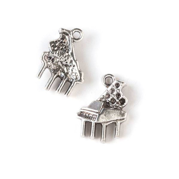 Silver Pewter 14x19mm Piano Charm - 10 per bag