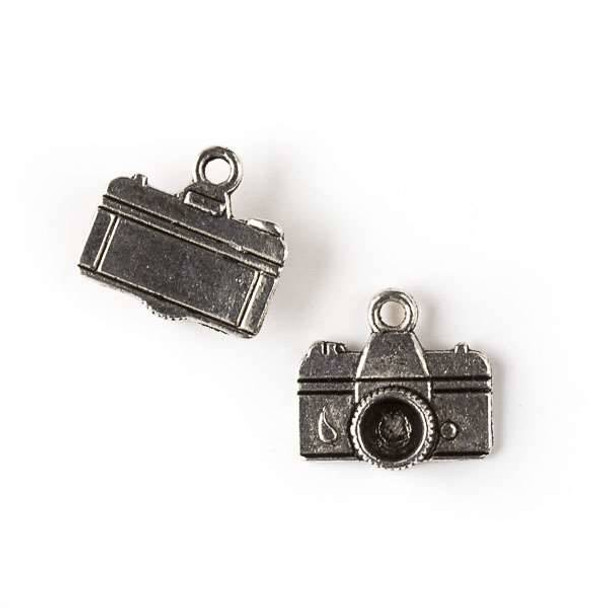 Silver Pewter 14x15mm Vintage Camera Charm - 10 per bag