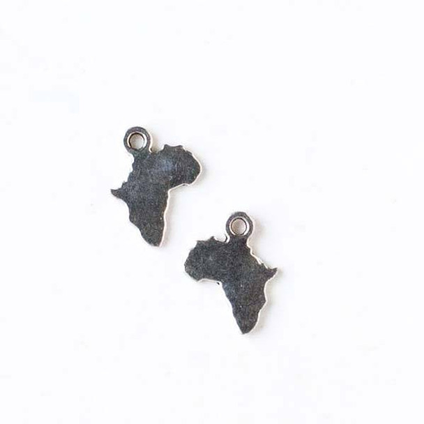 Silver Pewter 10x13mm Small Africa Charm - 10 per bag