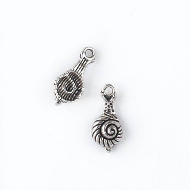 Silver Pewter 7x16mm Snail Charm - 10 per bag